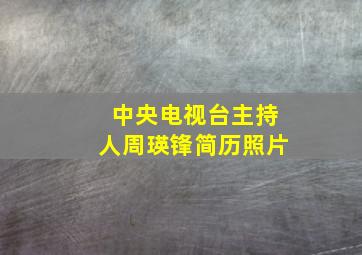 中央电视台主持人周瑛锋简历照片