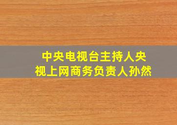 中央电视台主持人央视上网商务负责人孙然