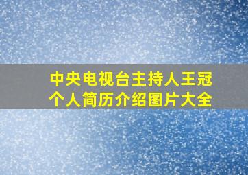 中央电视台主持人王冠个人简历介绍图片大全