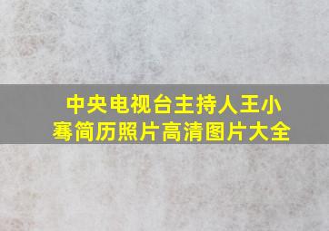 中央电视台主持人王小骞简历照片高清图片大全