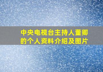 中央电视台主持人董卿的个人资料介绍及图片