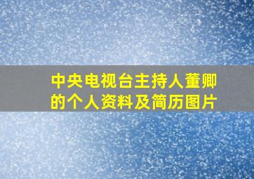 中央电视台主持人董卿的个人资料及简历图片