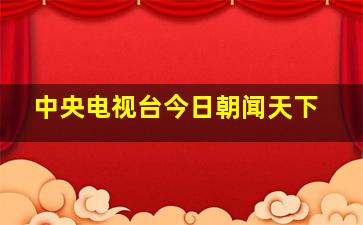 中央电视台今日朝闻天下