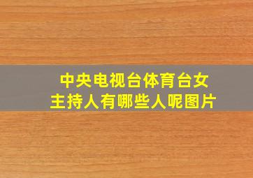 中央电视台体育台女主持人有哪些人呢图片