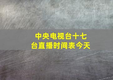 中央电视台十七台直播时间表今天