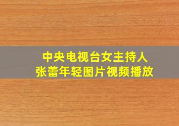 中央电视台女主持人张蕾年轻图片视频播放