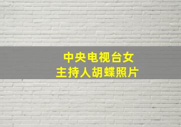 中央电视台女主持人胡蝶照片