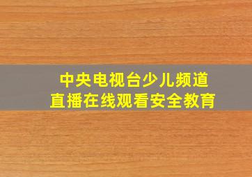 中央电视台少儿频道直播在线观看安全教育