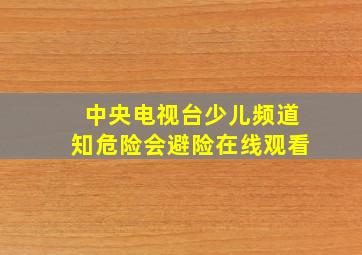 中央电视台少儿频道知危险会避险在线观看