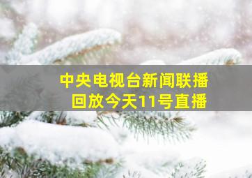 中央电视台新闻联播回放今天11号直播