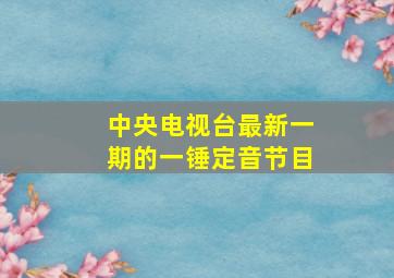 中央电视台最新一期的一锤定音节目