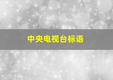 中央电视台标语