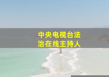 中央电视台法治在线主持人