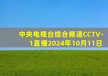 中央电视台综合频道CCTV-1直播2024年10月11日