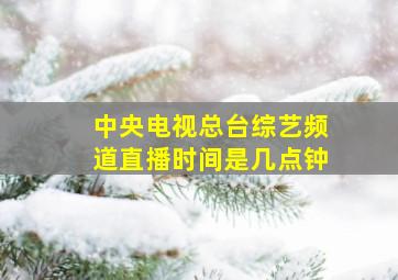 中央电视总台综艺频道直播时间是几点钟