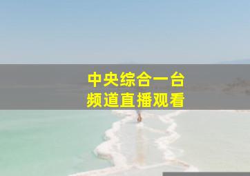 中央综合一台频道直播观看