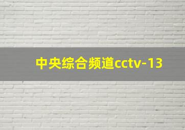 中央综合频道cctv-13