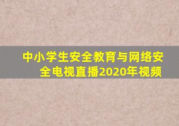 中小学生安全教育与网络安全电视直播2020年视频