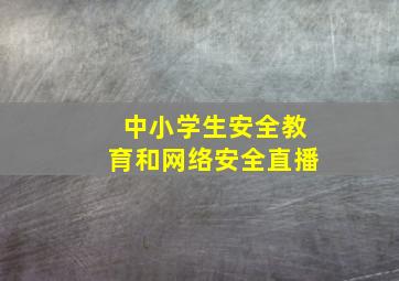 中小学生安全教育和网络安全直播