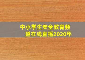 中小学生安全教育频道在线直播2020年