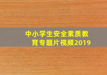 中小学生安全素质教育专题片视频2019