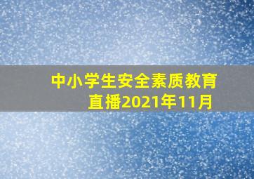 中小学生安全素质教育直播2021年11月