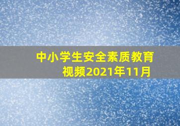 中小学生安全素质教育视频2021年11月