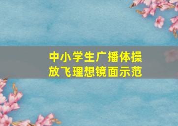 中小学生广播体操放飞理想镜面示范