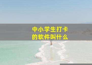 中小学生打卡的软件叫什么