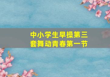 中小学生早操第三套舞动青春第一节