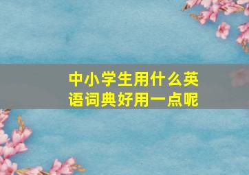 中小学生用什么英语词典好用一点呢