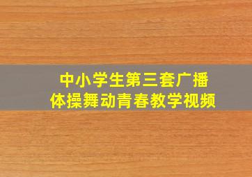 中小学生第三套广播体操舞动青春教学视频