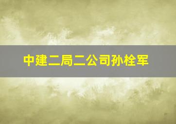 中建二局二公司孙栓军