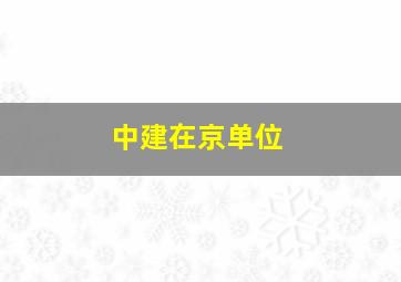 中建在京单位