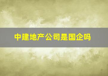 中建地产公司是国企吗