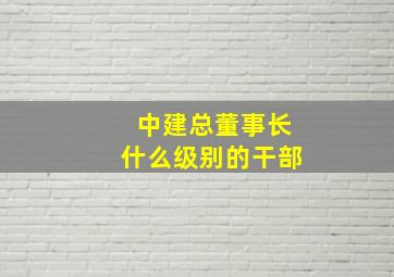 中建总董事长什么级别的干部