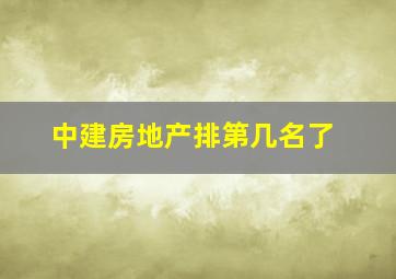 中建房地产排第几名了