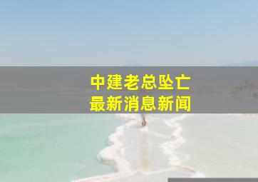 中建老总坠亡最新消息新闻