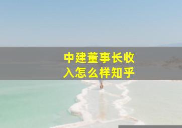 中建董事长收入怎么样知乎