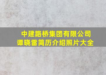 中建路桥集团有限公司谭晓雷简历介绍照片大全