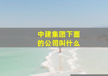 中建集团下面的公司叫什么