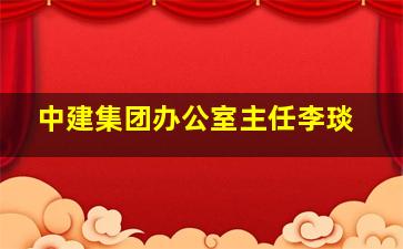 中建集团办公室主任李琰