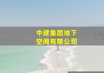 中建集团地下空间有限公司