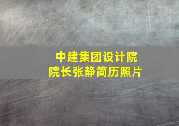 中建集团设计院院长张静简历照片