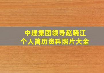 中建集团领导赵晓江个人简历资料照片大全