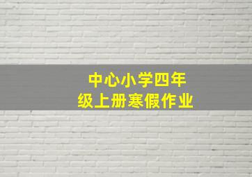 中心小学四年级上册寒假作业