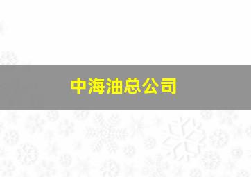 中海油总公司