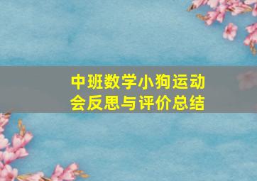 中班数学小狗运动会反思与评价总结