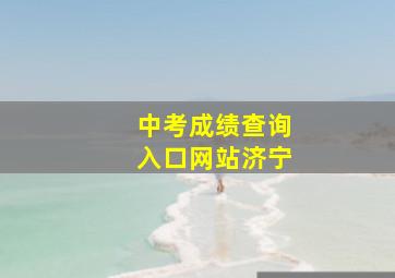 中考成绩查询入口网站济宁