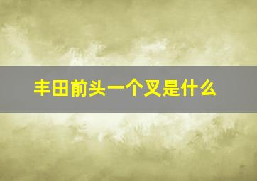 丰田前头一个叉是什么